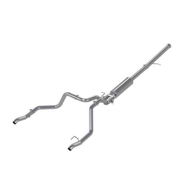 MBRP - 2.5 Inch Cat Back Exhaust System For 19-23 Silverado/Sierra 1500 6.2L, 2022 Silverado LTD/ Sierra Limited 6.2L Dual Rear 304 Stainless Steel MBRP