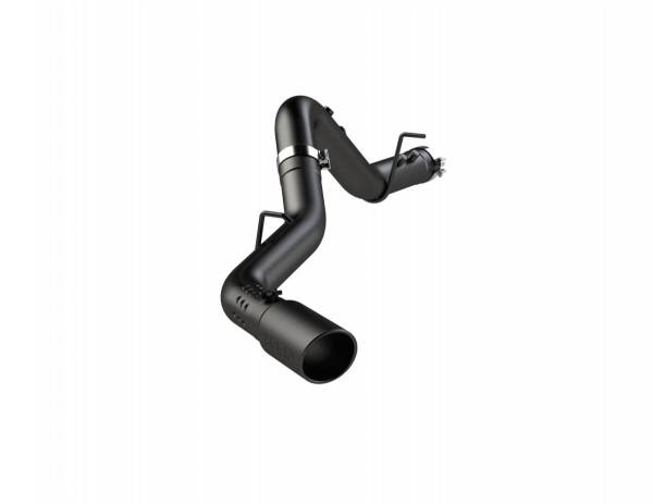 MBRP - 20-2023 Silverado/Sierra 2500/3500 Armor BLK Black Coated Aluminized Steel 4 Inch Filter Back Single Side Exit Exhaust System MBRP