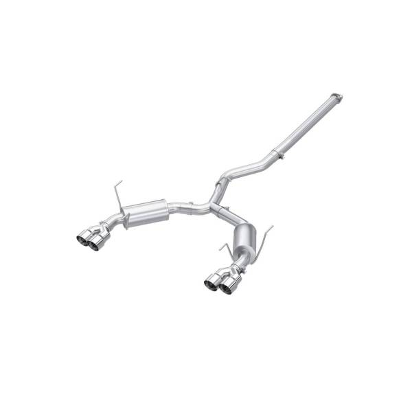 MBRP - 22-Up Subaru WRX 2.4L T304 Stainless Steel 3 Inch Cat-Back Dual Split Rear Quad Tips Street Profile MBRP