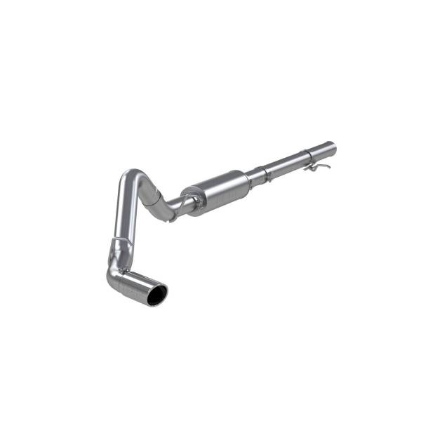 MBRP - 3 1/2 Inch Cat Back Exhaust System Single Side Exit For 14-18 Silverado/Sierra 1500 6.2L V8 1 Piece Driveshaft Only Aluminized Steel MBRP