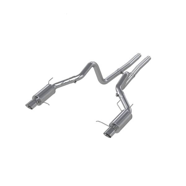 MBRP - 3in Cat Back Exhaust Dual Split Rear Street Version T409 Stainless Steel For 11-14 Ford Mustang GT 5.0L 11-12 Ford Shelby GT500 MBRP