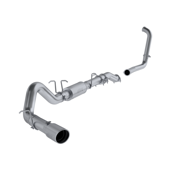 MBRP - 4 Inch Turbo Back Single Side Stock Cat Exit Aluminized Steel For 03-07 Ford F-250/350 6.0L Extended Cab/Crew Cab MBRP