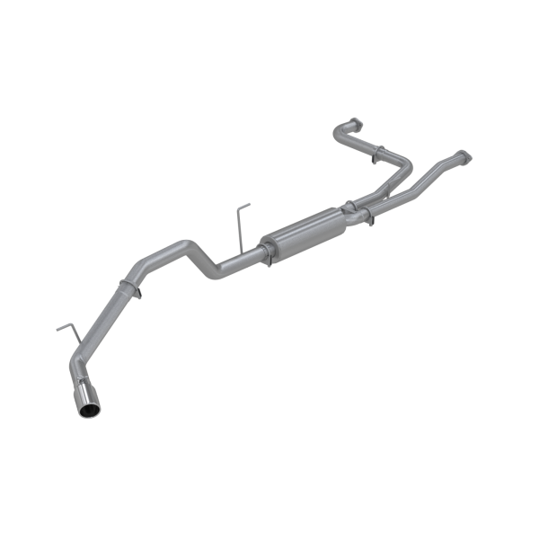 MBRP - Cat Back Exhaust System Single Side Aluminized Steel For 04-15 Nissan Titan 5.6L, Extended Cab/Crew Cab MBRP