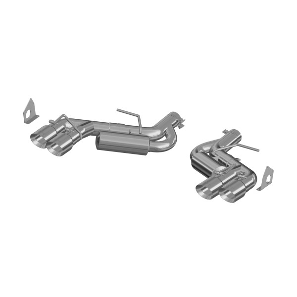 MBRP - Chevrolet 3 Inch Dual Axle Back Quad Tips Aluminized Steel For 16-Up Chevrolet Camaro SS V8 6.2L 17-Up Chevrolet Camaro ZL1 MBRP