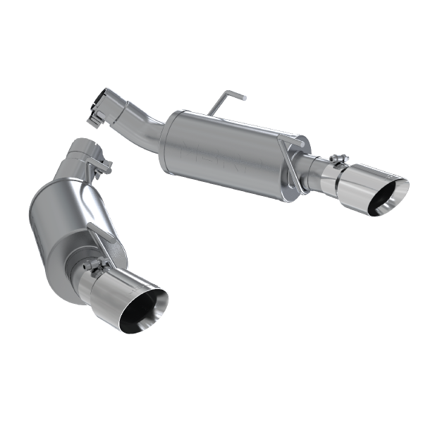 MBRP - Dual Mufflers Axle Back Split Rear T304 Stainless Steel For 05-10 Ford Mustang GT 4.6L MBRP