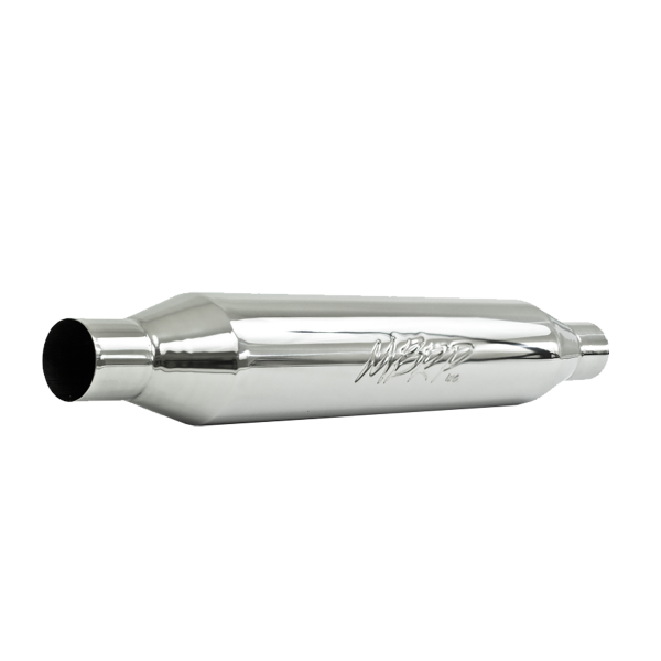 MBRP - Exhaust Resonator 2.25 Inch Inlet/Outlet 22 Inch Body 26 Inch Overall T304 Stainless Steel MBRP