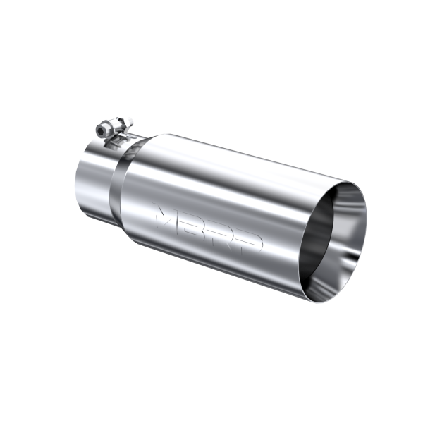 MBRP - Exhaust Tail Pipe Tip 5 Inch O.D. Dual Wall Straight 4 Inch Inlet 12 Inch Length T304 Stainless Steel MBRP