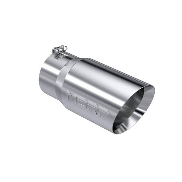 MBRP - Exhaust Tail Pipe Tip 6 Inch O.D. Dual Wall Angled 5 Inch Inlet 12 Inch Length T304 Stainless Steel MBRP