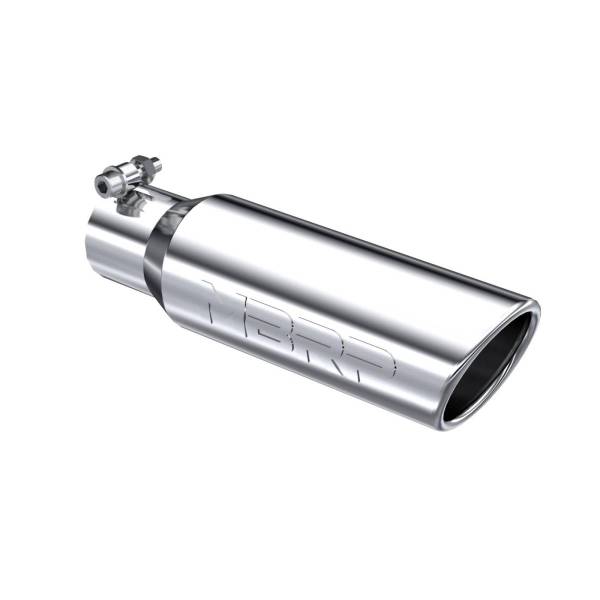 MBRP - Exhaust Tip 3 1/2 Inch O.D. Angled Rolled End 2 1/2 Inch Inlet 12 Inch Length T304 Stainless Steel MBRP