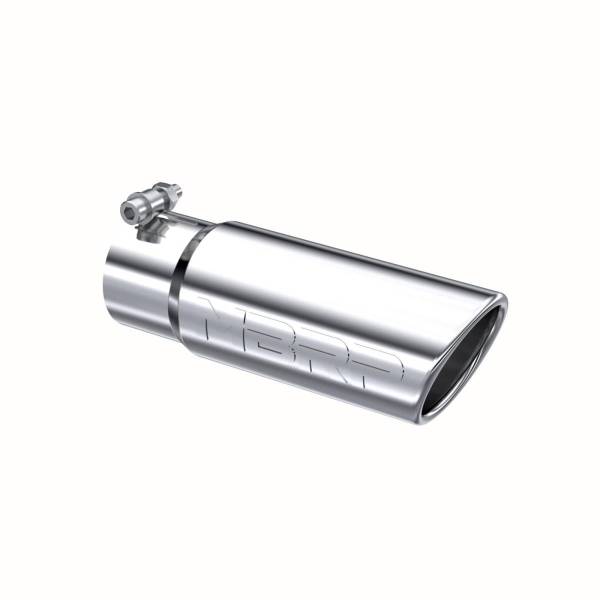 MBRP - Exhaust Tip 3 1/2 Inch O.D. Angled Rolled End 3 Inch Inlet 10 Inch Length T304 Stainless Steel MBRP