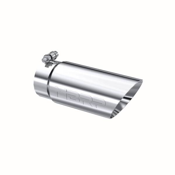 MBRP - Exhaust Tip 4 Inch O.D. Dual Wall Angled 3 1/2 Inch Inlet 10 Inch Length T304 Stainless Steel MBRP