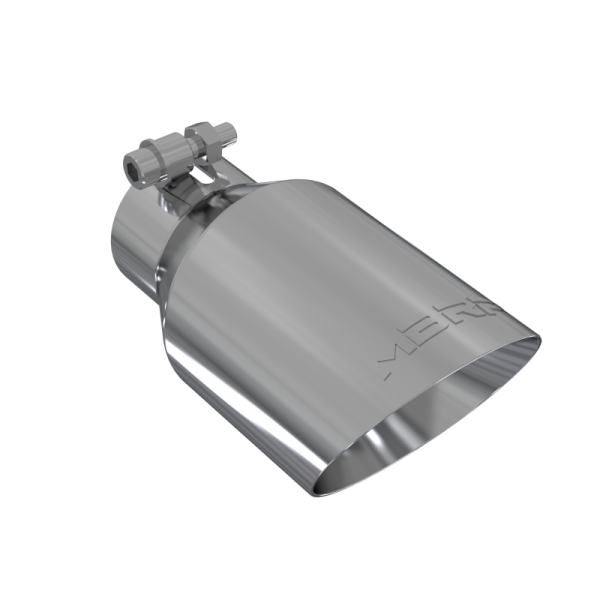 MBRP - Exhaust Tip 4 Inch O.D. Dual Wall Angled Fits Aluminized Steel 2 1/2 Inch Systems MBRP