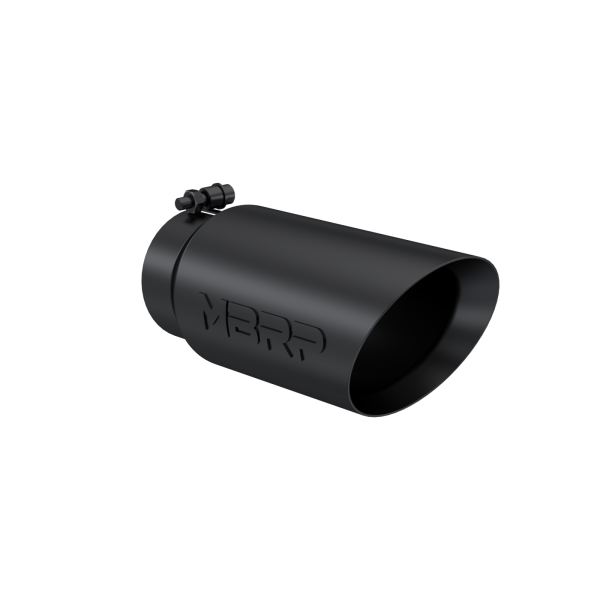 MBRP - Exhaust Tip 5 Inch O.D. Dual Wall Angled 4 Inch Inlet 12 Inch Length-Black Finish MBRP