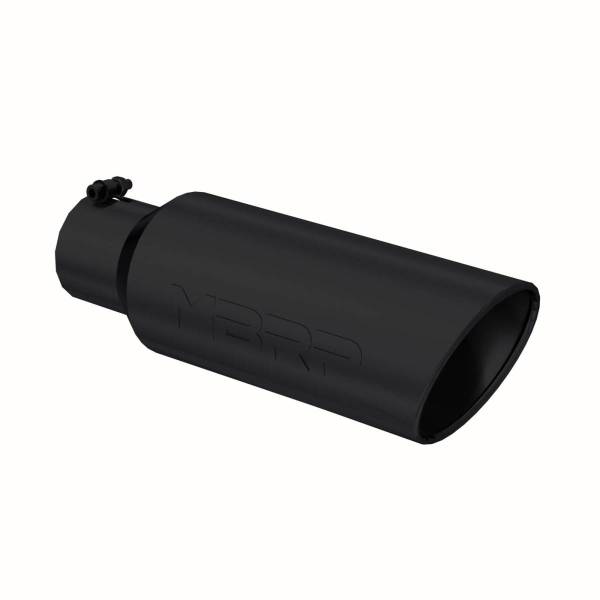 MBRP - Exhaust Tip 6 Inch O.D. Rolled End 4 Inch Inlet 18 Inch Length Black Finish MBRP