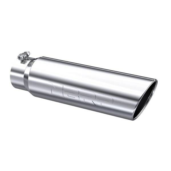 MBRP - MBRP Exhaust Tip, T304 5 Inch  OD Angled Rolled End, 4 Inch Inlet 18 Inch length