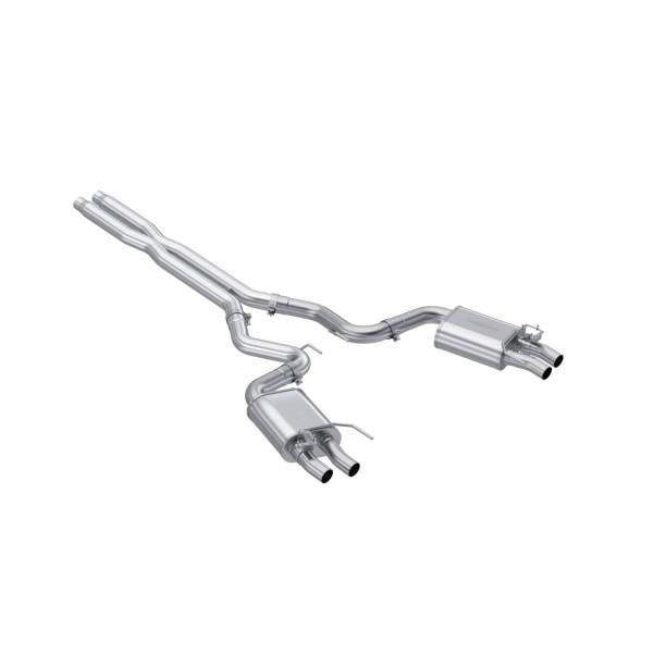 MBRP - Mustang 3 Inch Cat Back Exhaust System Dual Quad Split Rear Exit For 16-20 Ford GT350/GT350R Armor Pro Series MBRP