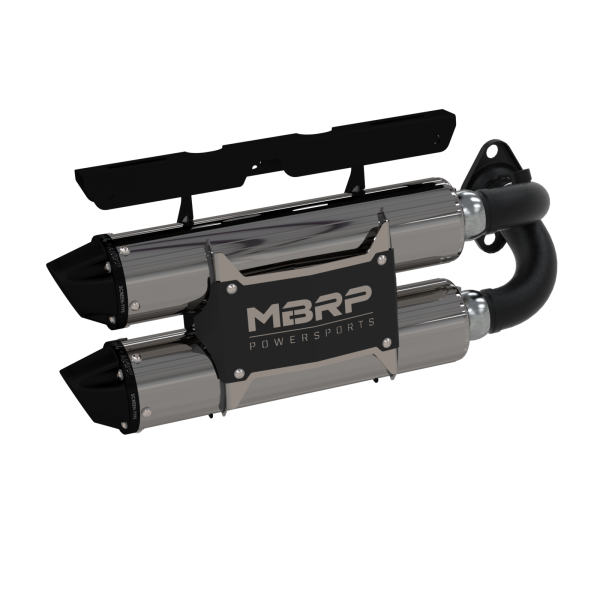 MBRP - Stacked Dual Slip On Exhaust Pipe For 18-23 Polaris RZR XP 1000/RZR RS1 Performance Series MBRP