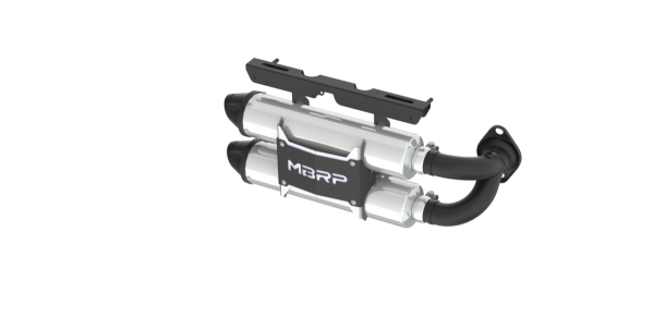 MBRP - Stacked Dual Slip On Exhaust Pipe Performance Series For 15-17 Polaris RZR XP 1000 MBRP