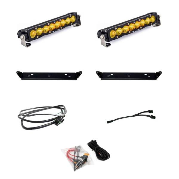 Baja Designs - 10 Inch S8 D/C Amber Behind Grill Kit fits 21-On Ford Raptor Baja Designs