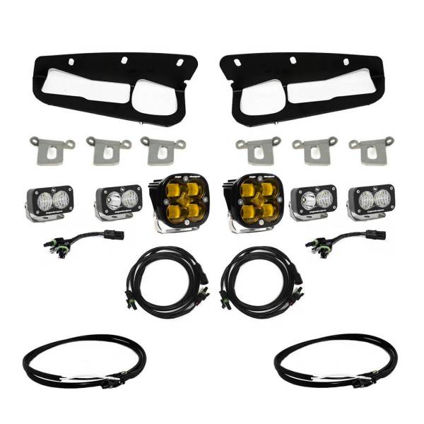 Baja Designs - Bronco Amber SAE Fog Pocket Kit 21-Up Ford Bronco Baja Designs