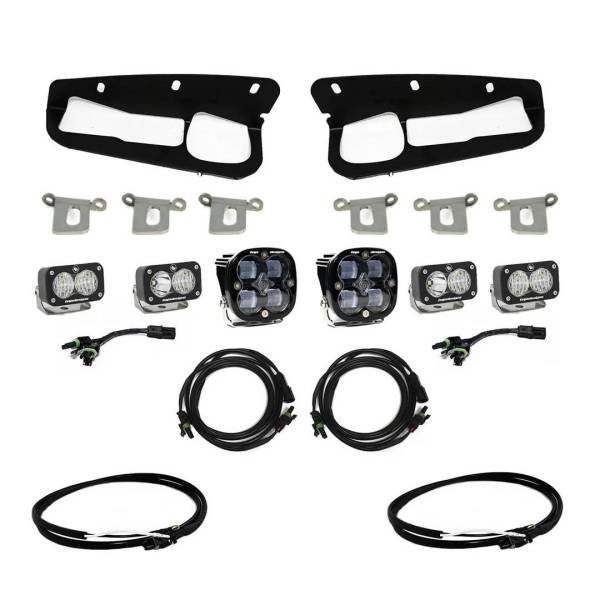 Baja Designs - Bronco Clear SAE Fog Pocket Kit 21-Up Ford Bronco w/Upfitter Baja Designs