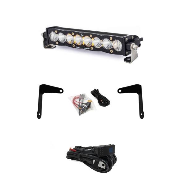 Baja Designs - Can-Am X3 Shock Mount Kit w/10 Inch S8 Light Bar Clear Baja Designs