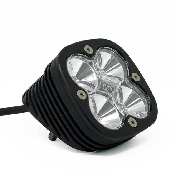 Baja Designs - Flush Mount LED Light Pod Angled Black Clear Lens Work/Scene Pattern Squadron Pro Baja Designs