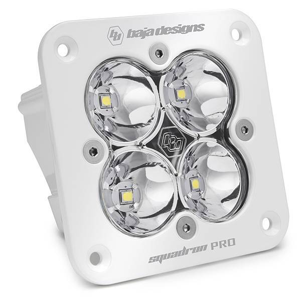 Baja Designs - Flush Mount LED Light Pod White Clear Lens Spot Pattern Squadron Pro Baja Designs