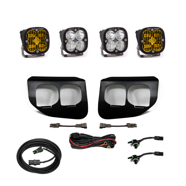 Baja Designs - Ford Super Duty (20-22) Fog Lights Dual FPK Amber SAE/Pro DC Baja Designs