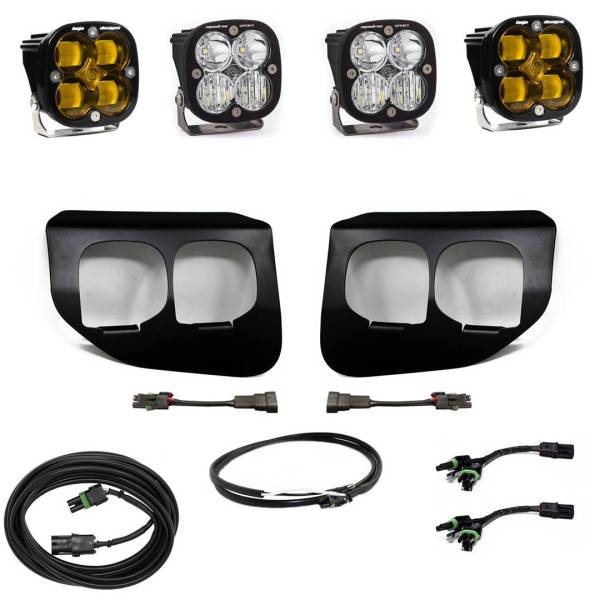 Baja Designs - Ford Super Duty (20-22) Fog Lights Dual FPK Amber SAE/Sport DC Baja Designs