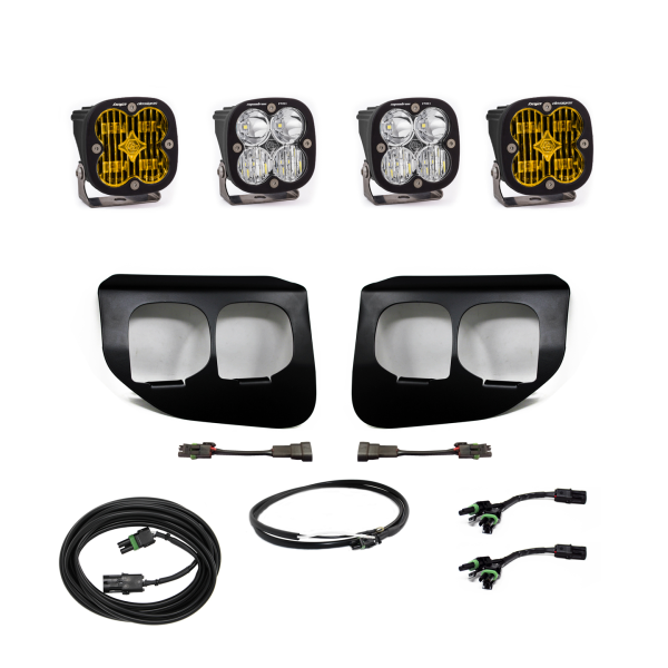 Baja Designs - Ford Super Duty (20-22) Fog Lights FPK Amber SAE/Pro DC Baja Designs w/Upfitter Baja Designs