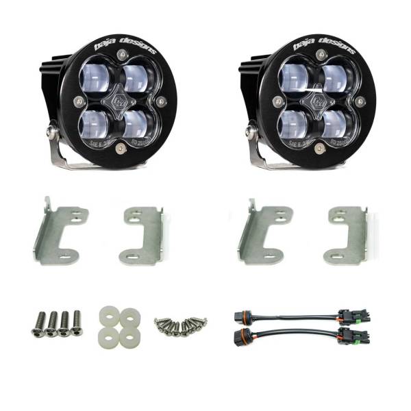 Baja Designs - Jeep JK Fog Light Squadron-R SAE LED 07-18 Wrangler JK Fog Pocket Kit Baja Designs