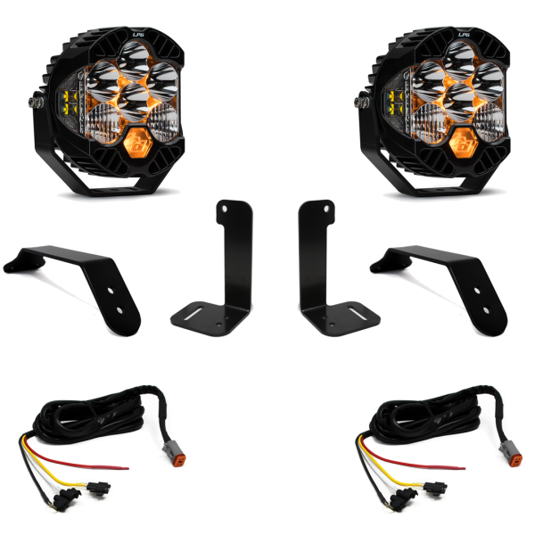 Baja Designs - Jeep JL/JT Dual LP6 Auxiliary Light Kit w/Upfitter Baja Designs