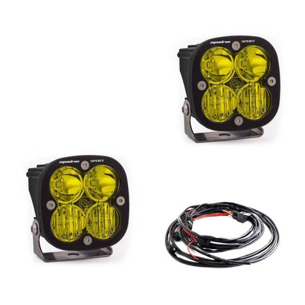 Baja Designs - LED Light Pods Amber Lens Driving/Combo Pair Squadron Sport Baja Designs