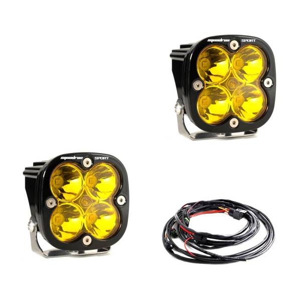 Baja Designs - LED Light Pods Amber Lens Spot Pair Squadron Sport Baja Designs