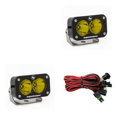 Baja Designs - LED Light Pods Amber Lens Spot Pattern Pair S2 Pro Series Baja Designs