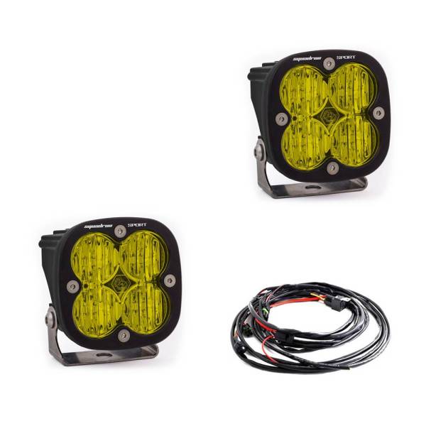 Baja Designs - LED Light Pods Amber Lens Wide Cornering Pair Squadron Sport Baja Designs