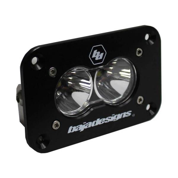 Baja Designs - LED Work Light Clear Lens Spot Pattern Flush Mount Each S2 Sport Baja Designs