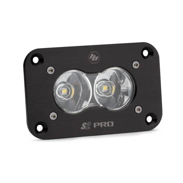 Baja Designs - LED Work Light Clear Lens Work/Scene Pattern Flush Mount Each S2 Sport Baja Designs