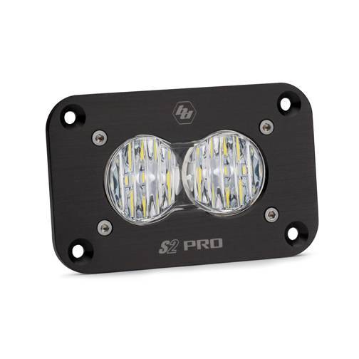 Baja Designs - LED Work Light Flush Mount Clear Lens Wide Cornering Pattern S2 Pro Baja Designs