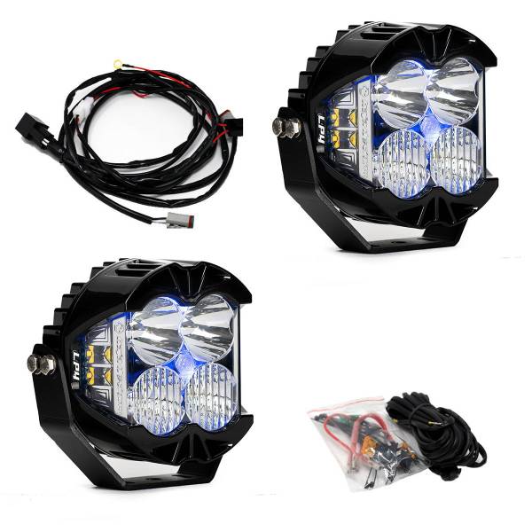 Baja Designs - LP4 Pro LED Auxiliary Light Pod Pair Light Pattern Driving/Combo Blue Backlight Baja Designs