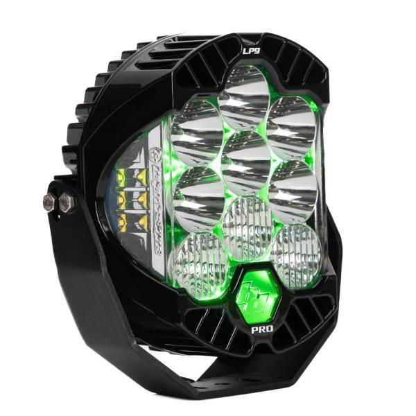 Baja Designs - LP9 Pro LED Auxiliary Light Pod Light Pattern Driving/Combo Green Backlight  Baja Designs