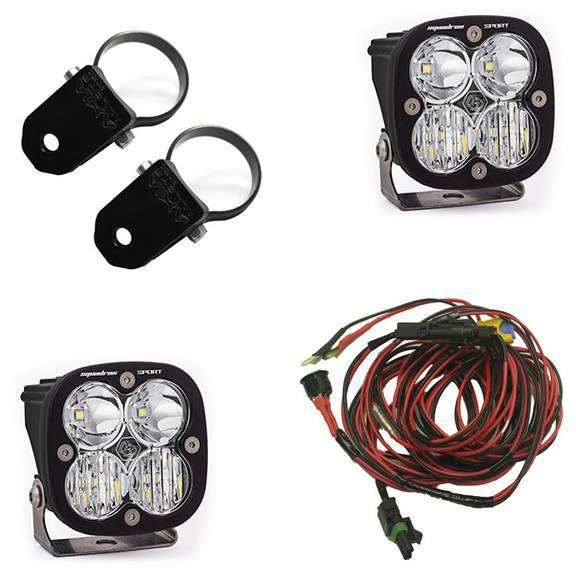 Baja Designs - Polaris LED Light Pods 2 Inch Harness A Pillar Mounts Kit Squadron Sport Baja Designs