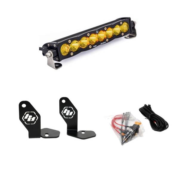 Baja Designs - Polaris Pro-R S8 10 inch Hood Mount Kit Amber Baja Designs