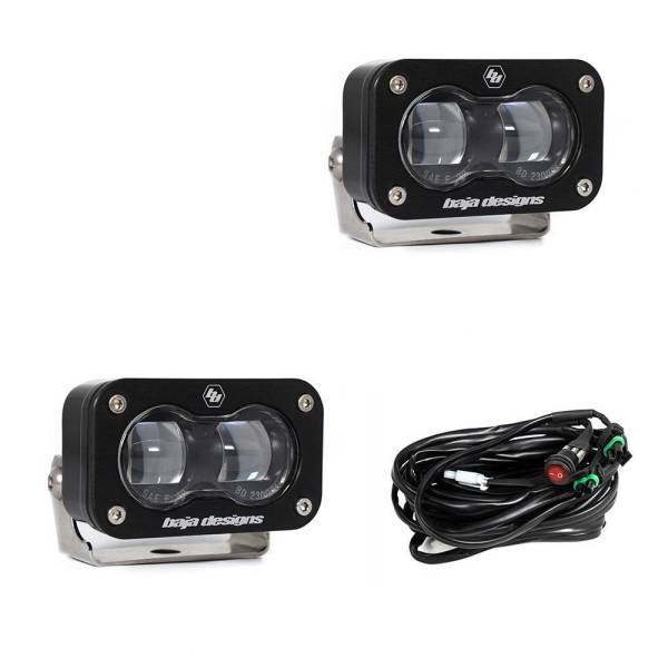 Baja Designs - S2 SAE, Pair LED Spot, Clear Baja Designs