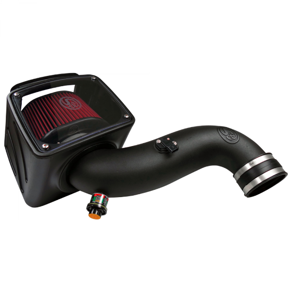 S&B - Cold Air Intake For 07-10 Chevrolet Silverado GMC Sierra V8-6.6L LMM Duramax Cotton Cleanable Red S&B