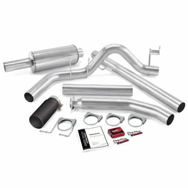 Banks Power - Git-Kit Bundle Power System W/Single Exit Exhaust Black Tip 01 Dodge 5.9L Standard Cab Banks Power