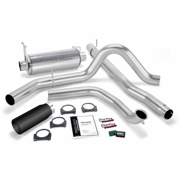 Banks Power - Git-Kit Bundle Power System W/Single Exit Exhaust Black Tip 99 Ford 7.3L Truck W/Catalytic Converter Banks Power