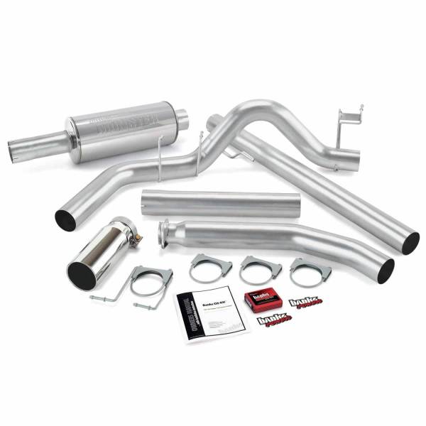 Banks Power - Git-Kit Bundle Power System W/Single Exit Exhaust Chrome Tip 01 Dodge 5.9L Extended Cab Banks Power