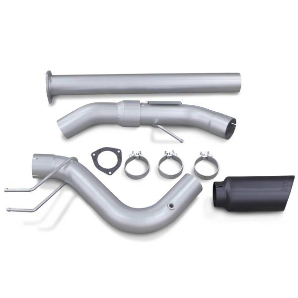 Banks Power - Monster Exhaust System Single Exit Black Ob Round Tip 2017-2022 Ford Super Duty 6.7L Diesel Banks Power